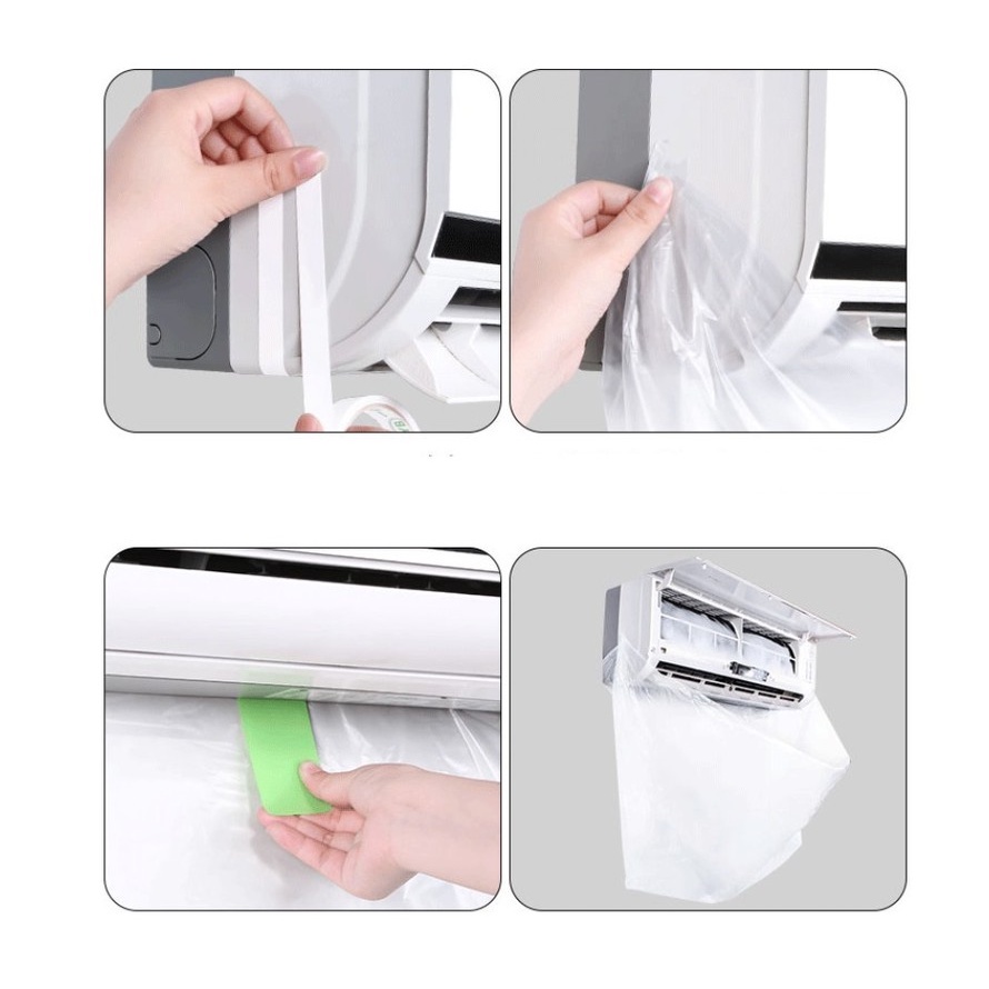 Túi đựng nước chảy từ máy điều hòa trong suốt chống rò rỉ tiện dụng