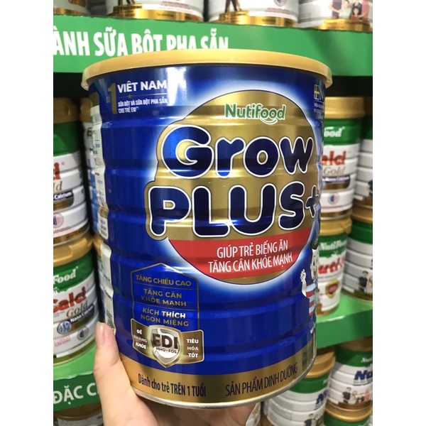 Sữa grow plus xanh 1,5kg FDI mẫu mới