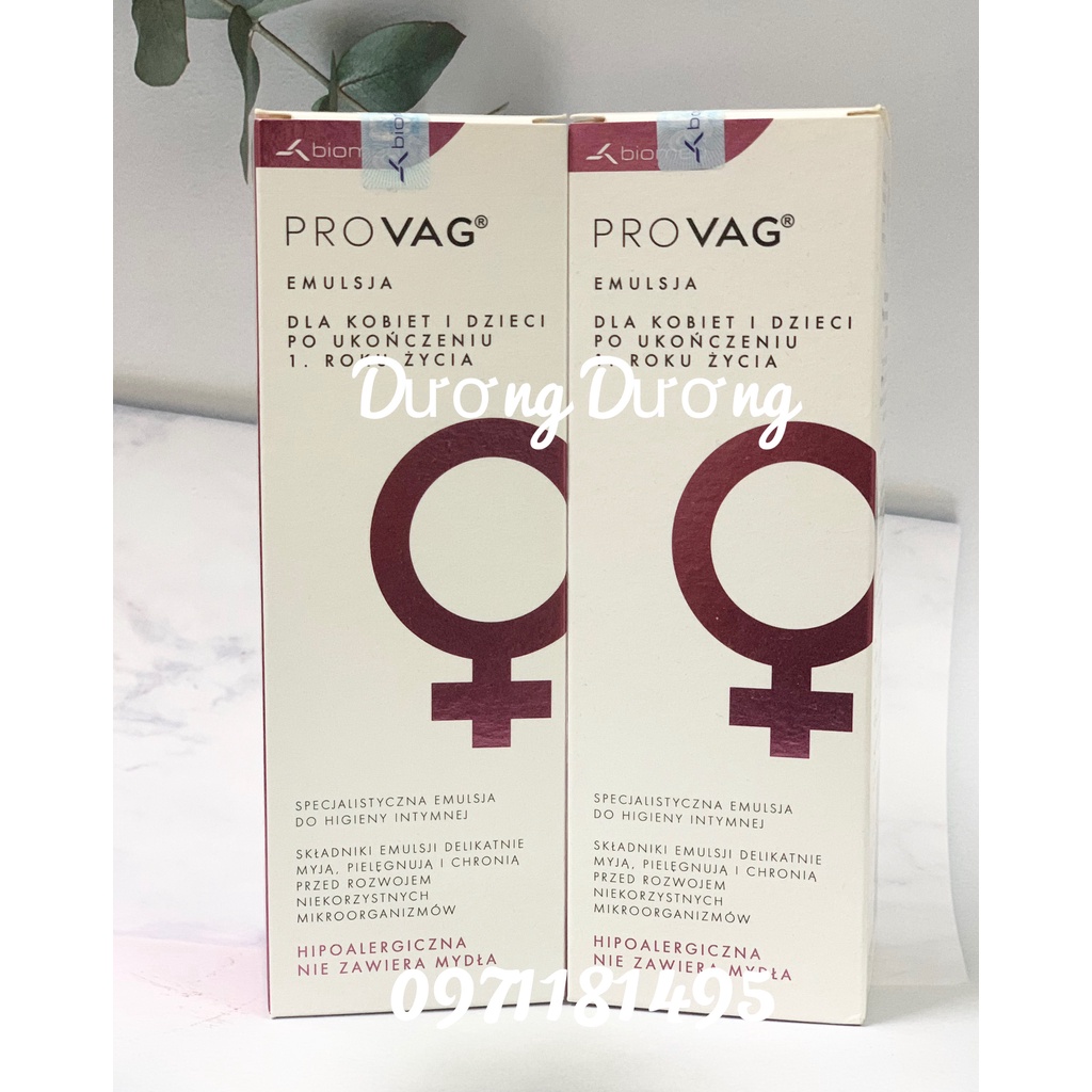 Dung dịch vệ sinh chống viêm phụ khoa Provag Emulsion 150ml có tem phụ