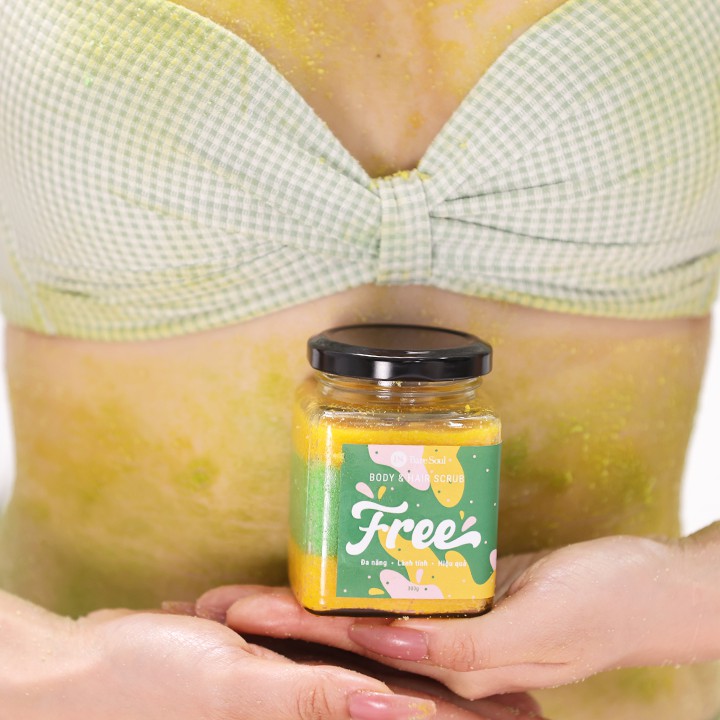 Combo Muối tắm gội BareSoul Free Body & Hair Scrub 300g  + Bánh xà phòng BareSoul Herbal Scrub & Soap 100g | BigBuy360 - bigbuy360.vn