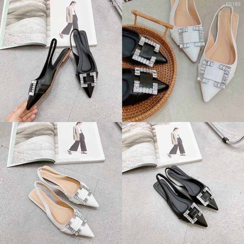 Sandal bệt tag đá vuông