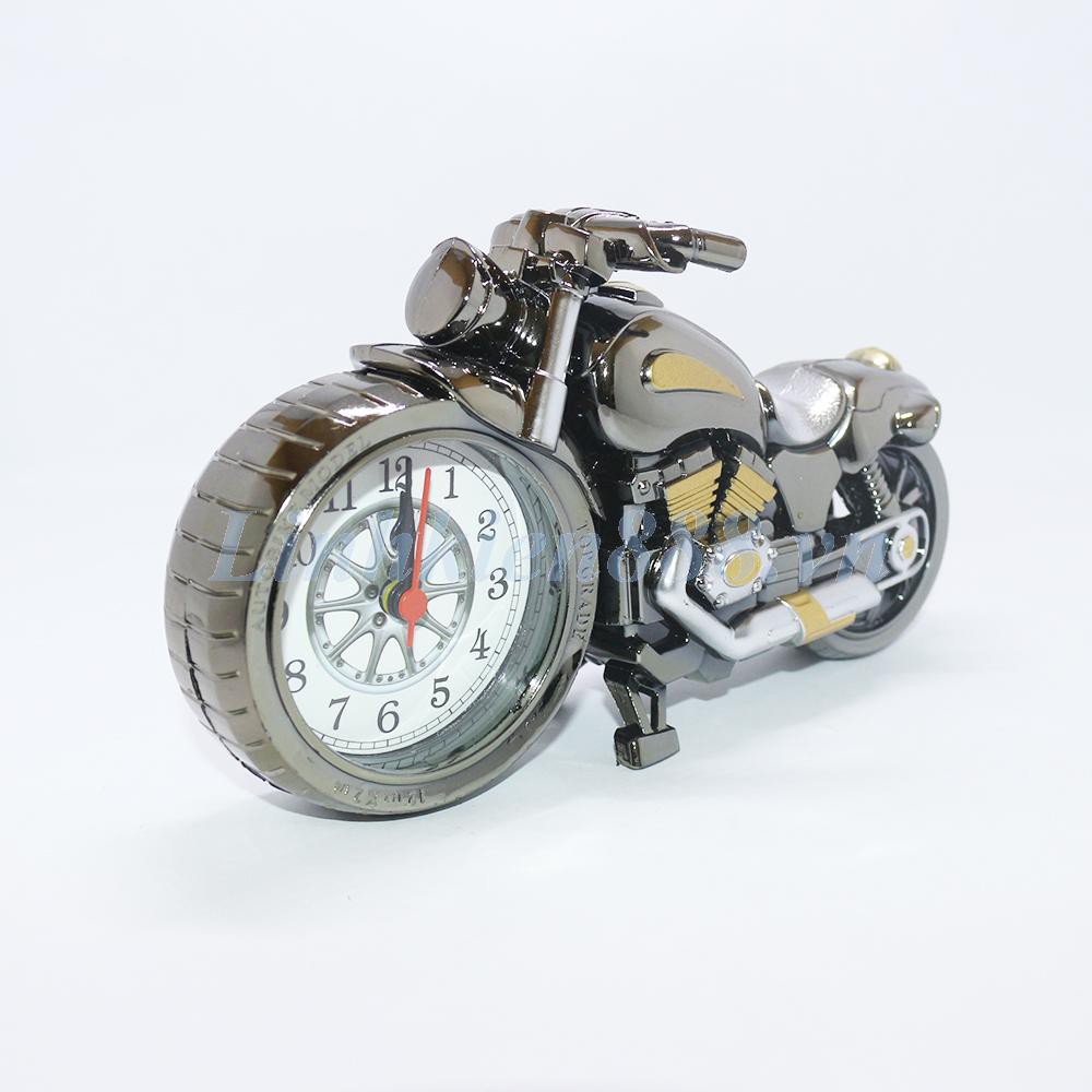 Đồng hồ báo thức hình xe máy, đồng hồ để bàn trang trí sang trọng độc đáo