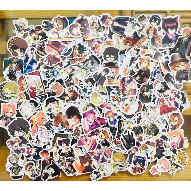 31-60 Sticker anime bungou stray dogs bóc dán nhiều mẫu ảnh ngẫu nhiên