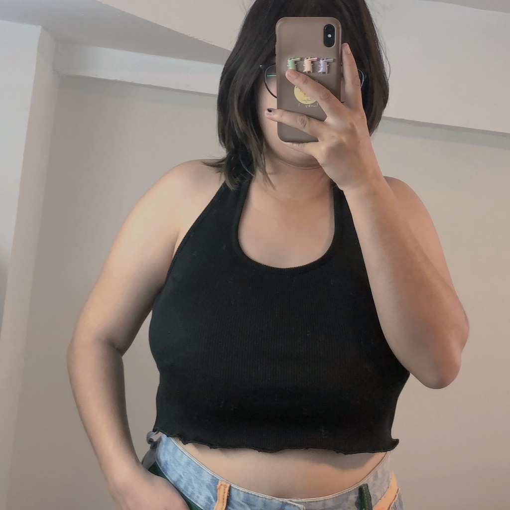 [Mã SKAMFSW175 giảm 10K đơn 50K] áo croptop bigsize , áo yếm xinh xắn cho nàng mũm mĩm