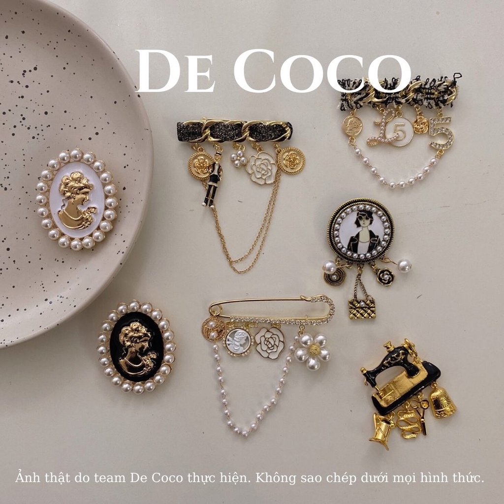 Ghim cài áo cao cấp, phụ kiện thời trang cài áo phong cách quý cô Parisian decoco.accessories