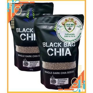 Hạt chia úc Organic chia Seeds túi đen 500g - Hàng chính hãng cao cấp