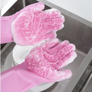 Mua Bao tay rửa chén tạo bọt- Găng tay rửa bát silicon - Bền  đẹp và chịu nhiệt độ cao