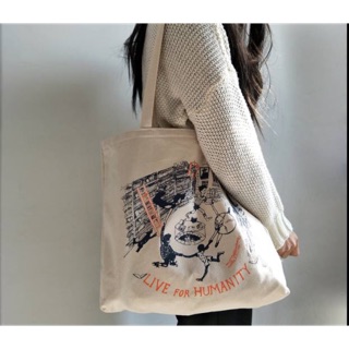 Túi tote vintage humanity - ảnh thật cuối