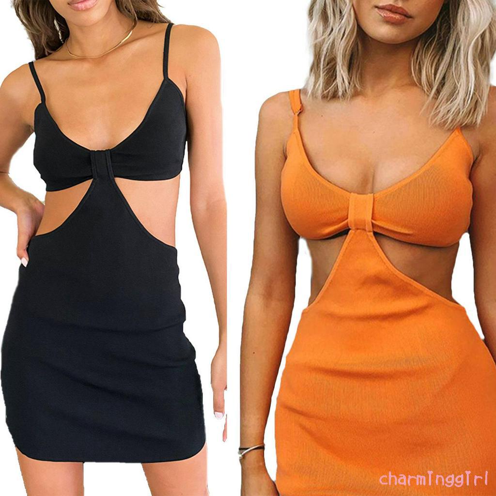 Đầm Hai Dây Không Tay Ôm Dáng Quyến Rũ Cho Nữ