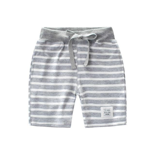 Quần short bé trai 27KIDS kẻ sọc chất cotton hàng xuất khẩu 3 màu chọn lựa TE04