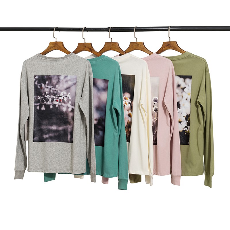 Áo Thun Cotton Tay Dài In Logo Phản Quang Cá Tính Trẻ Trung
