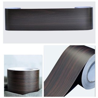 DÁN VIỀN TƯỜNG GIẢ GỖ NÂU ĐEN ( 10CM X 5M)