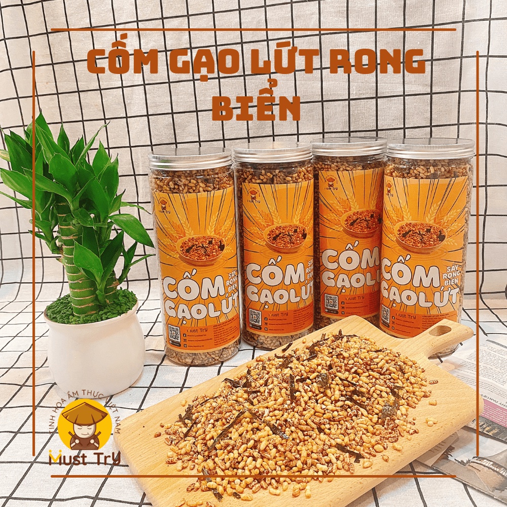 Cốm Gạo Lứt Sấy Rong Biển Đặc Biệt 400g- Must TrY Tinh Hoa Ẩm Thực Điện Biên