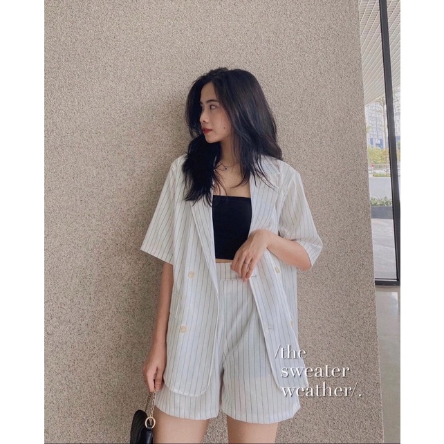 Set BLAZER Mix Quần Sooc Siêu Đỉnh Cho Nữ