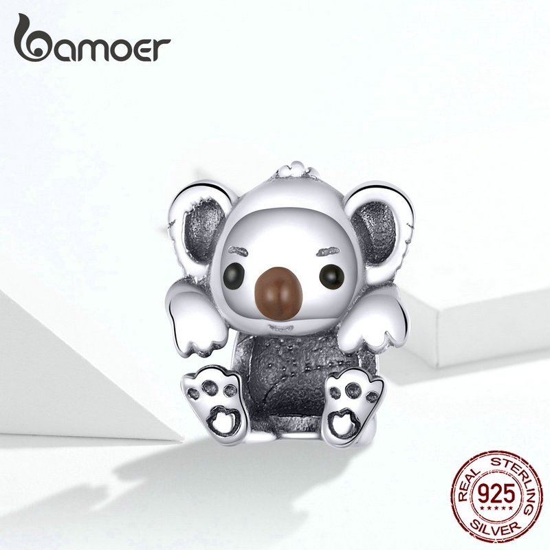 Hạt Xỏ Bamoer Scc1304 Bằng Bạc 925 Hình Gấu Koala Độc Đáo Thời Trang