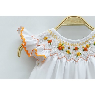 ĐẦM SMOCK CÁNH TIÊN TRẮNG