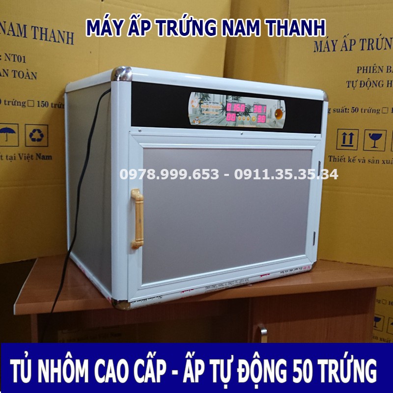 Máy ấp trứng Nam Thanh ấp tự động 50 trứng - Ấp được gà, vịt, ngan, cút, câu nở trên 95% - Bảo hành 12 tháng