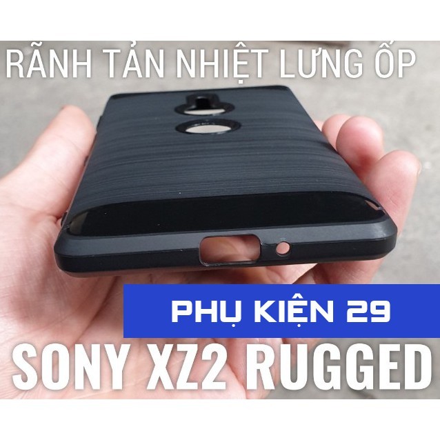 [Sony XZ2] Ốp lưng silicon chống sốc RUGGED