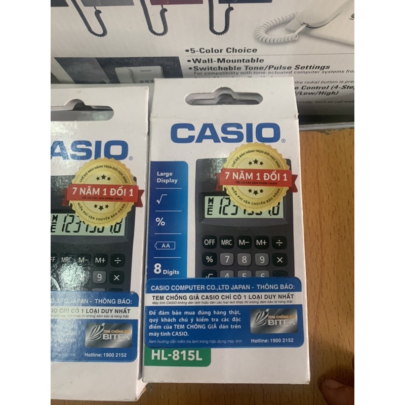 Máy Tính Bỏ Túi Mini Casio HL 815L BK Chính Hãng Bảo Hành 7 Năm