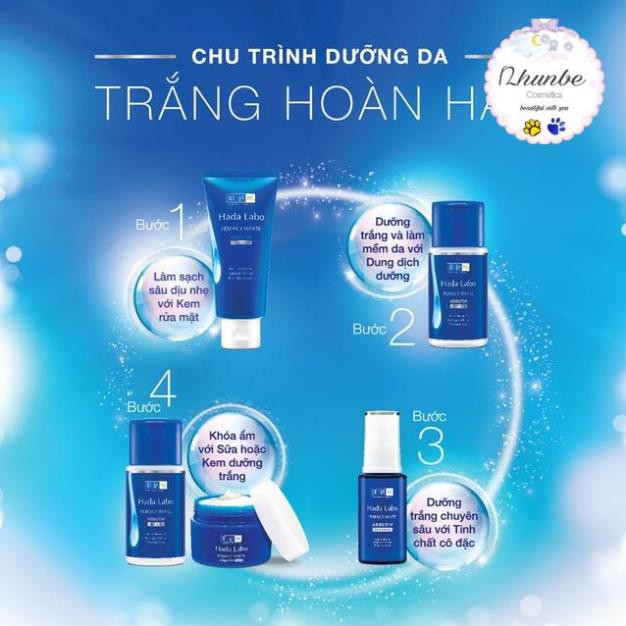 [Mua 1 tặng 1] Kem rửa mặt dưỡng trắng Hada Labo Perfect White Cleanser 80g