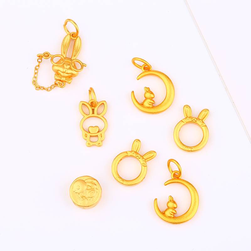 Vòng Tay Xỏ Hạt Hình Thỏ / Mặt Trăng / Bánh Trung Thu / Thỏ / Bánh Trung Thu Không Phai Màu Phong Cách Việt Nam Cổ Điển