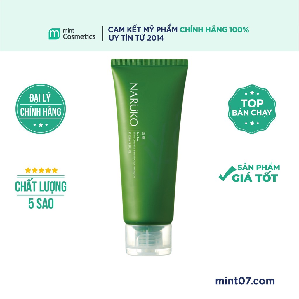 Gel Tẩy Tế Bào Chết Naruko Trà Tràm Tea Tree Shine Control And Blemish Clear Peeling Gel