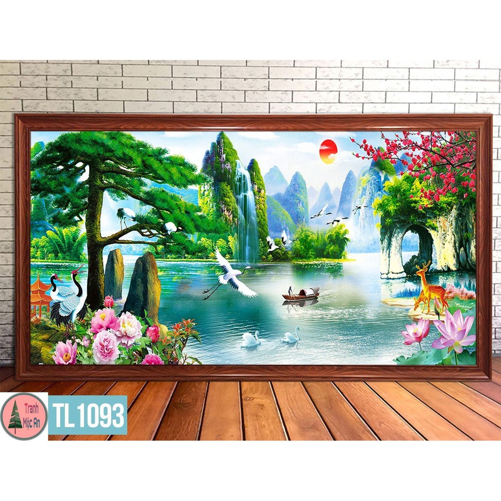 ⚡️ TRANH SƠN THỦY HỮU TÌNH ⚡️Tranh treo tường trang trí nội thất, tráng gương phủ gỗ chất lượng cao
