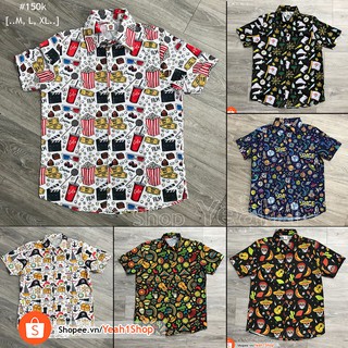 [Yeah1Shop]- Áo sơ mi hoạt hình Lớp/ Nhóm (M, L, XL) (SMHH)