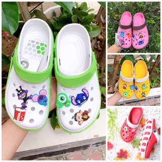 5 MÀU - TẶNG 6 STICKER - DÉP SỤC GẮN STICKER HOT - KHAHANHCM