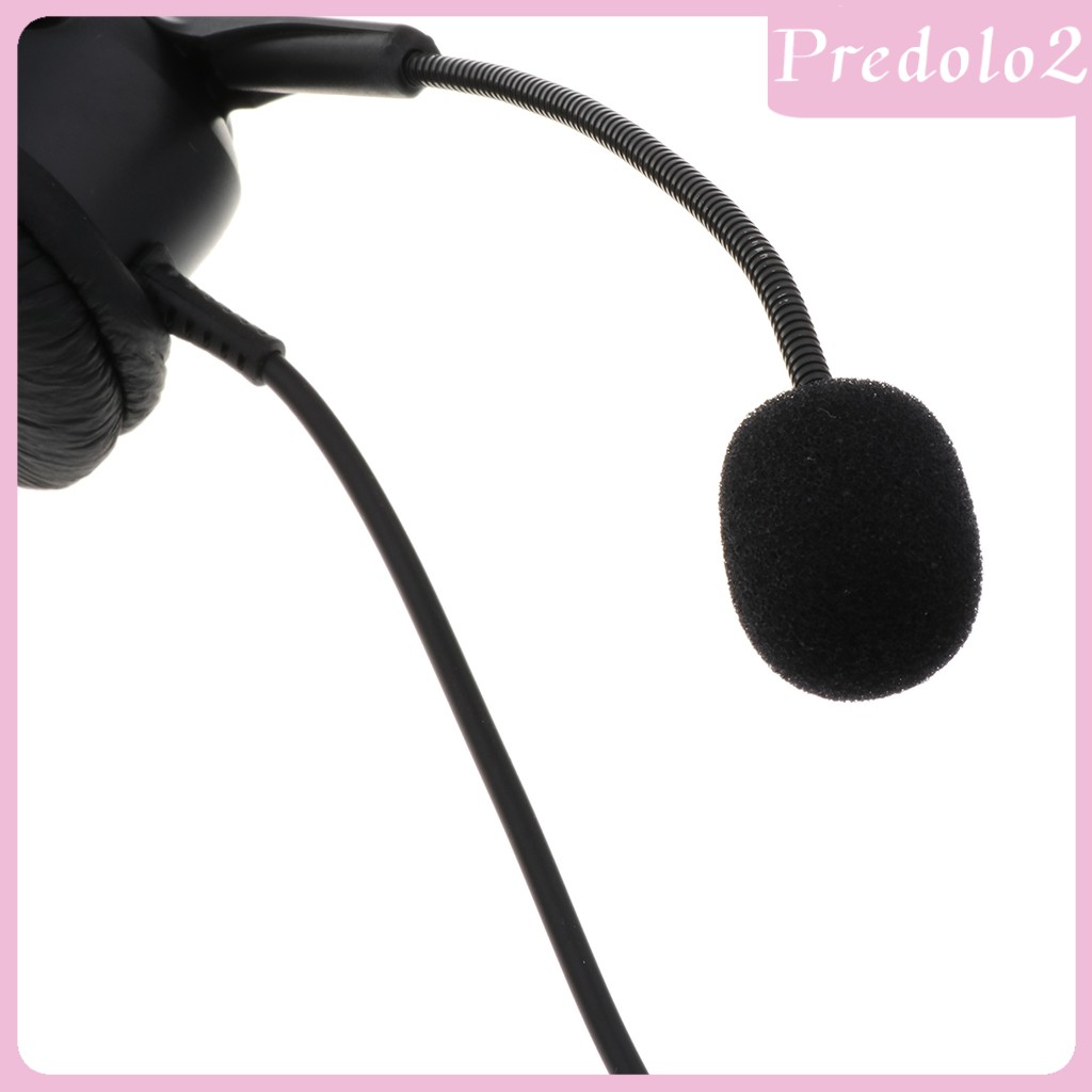 [PREDOLO2] 3.5mm Call Center Telephone Headphone w/ Noise Cancelling Monaural Headset