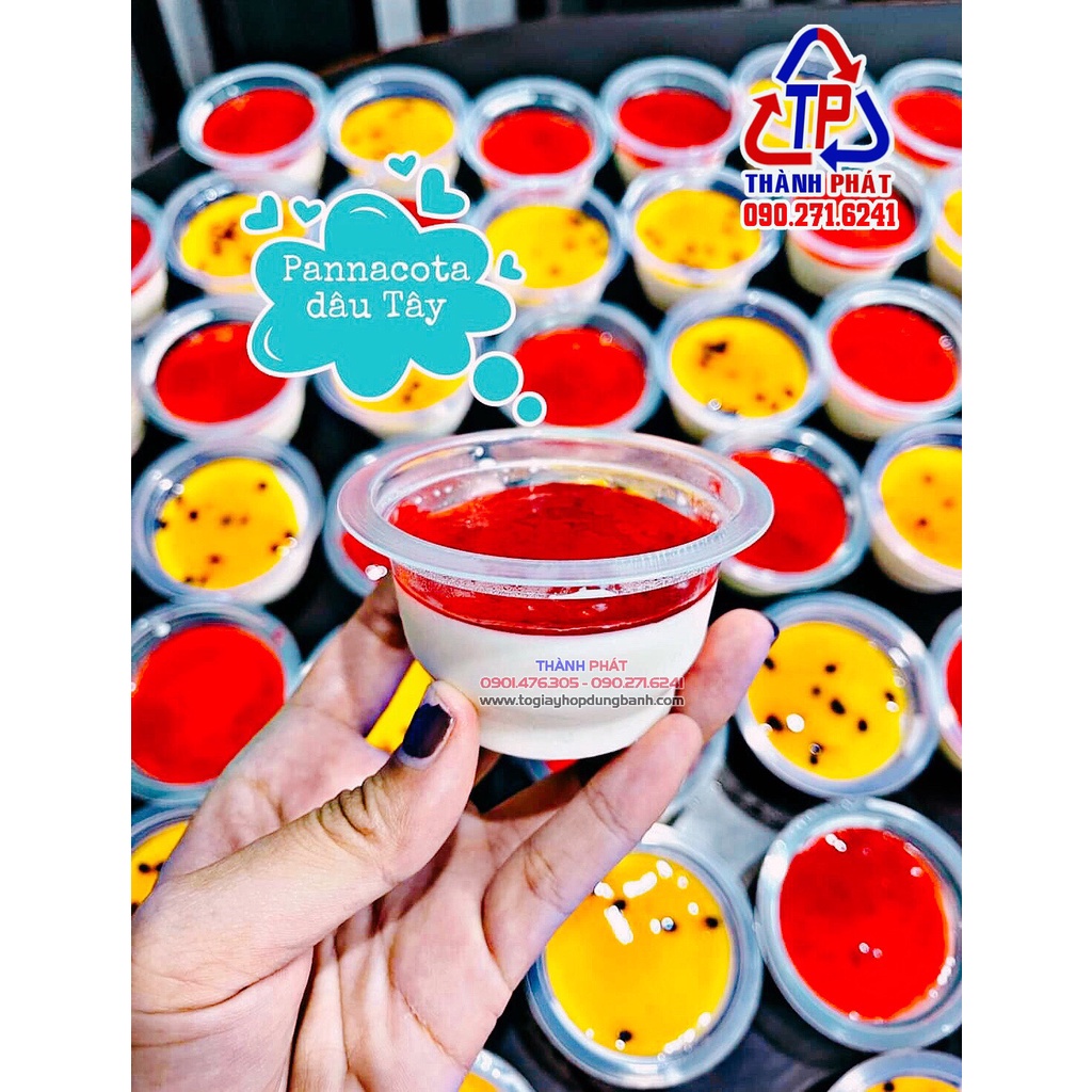 100 Ly rau câu - pudding - panna cotta 100ml chịu nhiệt