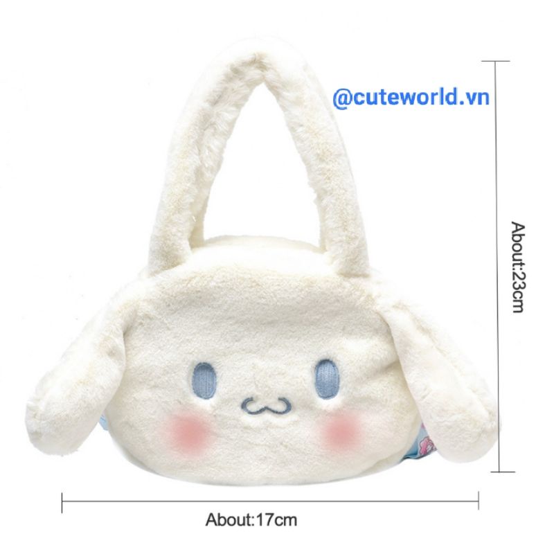 Túi Đeo Chéo Lông Mềm Cinnamoroll Đáng Yêu