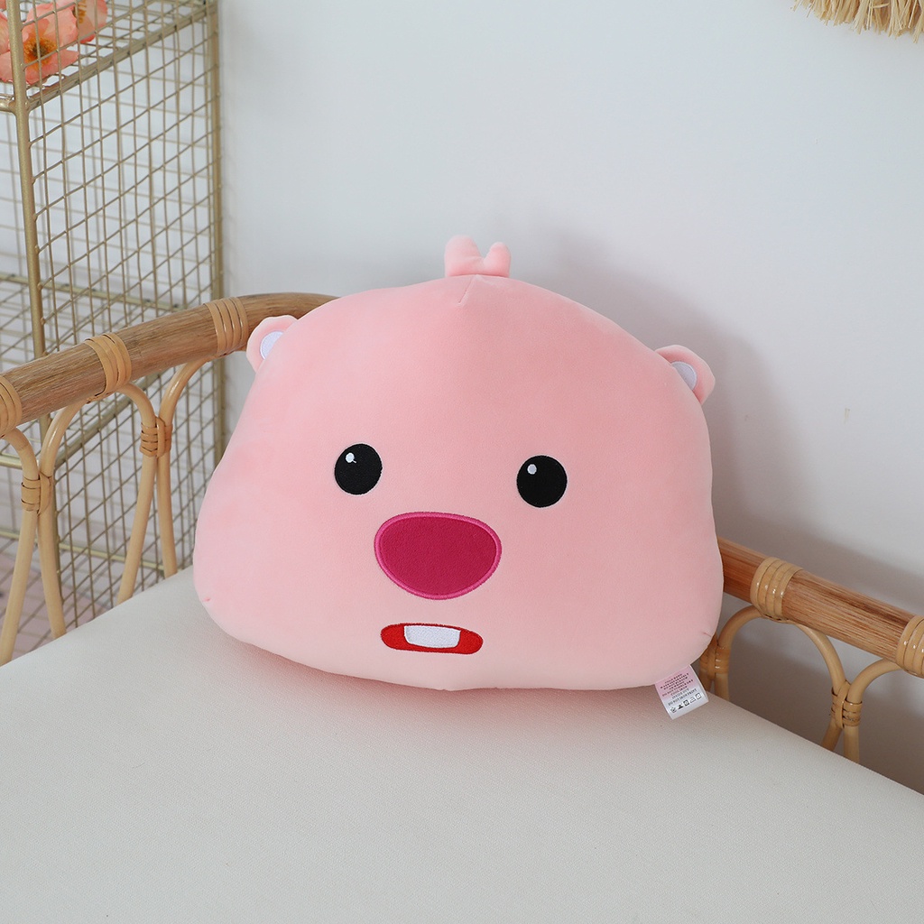 Ellen Pororo Loopy Gối Nhồi Bông Tựa Vai Và Đai An Toàn Trang Trí Xe Hơi
