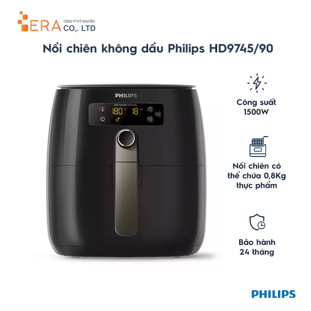 [Mã ELHADEV giảm 4% đơn 300K] Nồi chiên không dầu Philips HD9745