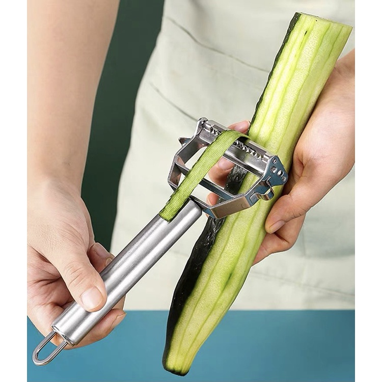 Bào rau củ inox sắc bén 2 in 1, bào sợi củ quả dễ dàng