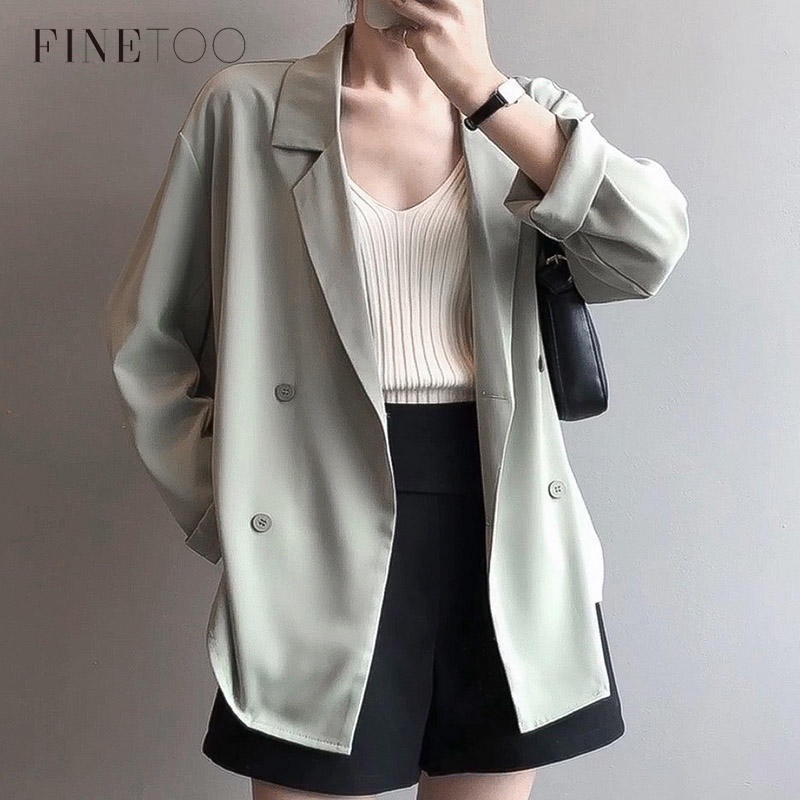 Áo sát nách hai dây Finetoo dệt kim thời trang phong cách đường phố dành cho nữ