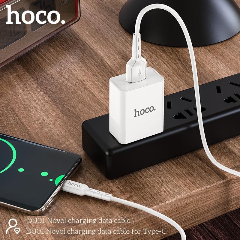 Cáp sạc nhanh HOCO DU01 USB to Micro//Type-C sạc nhanh cho IP2.4A/3A dài 1m5