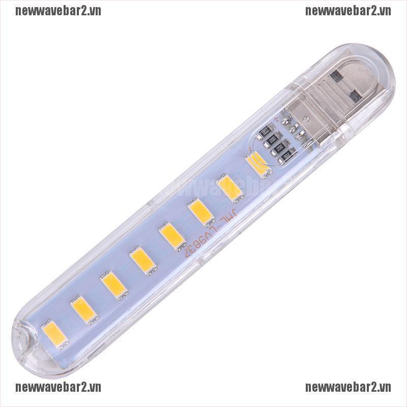 Bộ 2 Đèn LED USB Mini 5V 8 Bóng Chất Lượng Cao