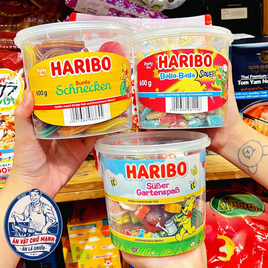 Kẹo dẻo Haribo Suber Gartenspab Hộp 600G