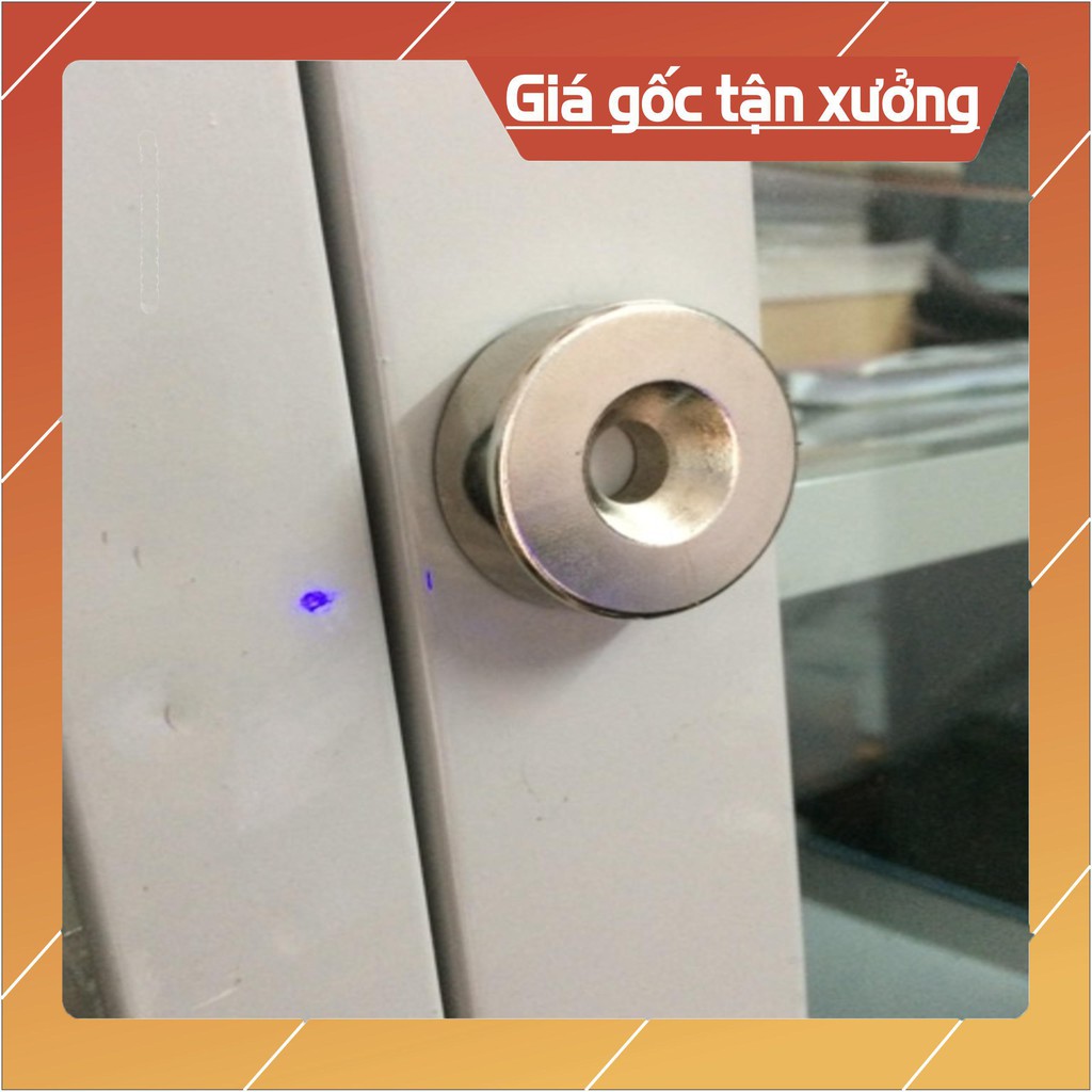 [Xả Kho] Nam châm viên có lỗ 40x10 lỗ 10mm, loại nam châm trắng đất hiếm lực hút siêu mạnh