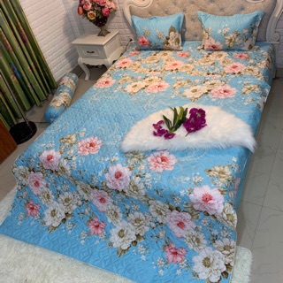 Bộ chăn ga gối phủ trần bông