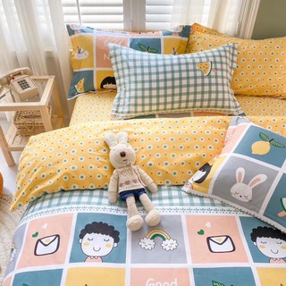 Set 5 món chăn ga gối Cotton Poly Hàn quốc