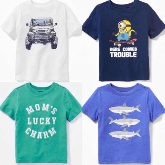 Áo thun bé trai oshkosh xuất dư size 12m-5t