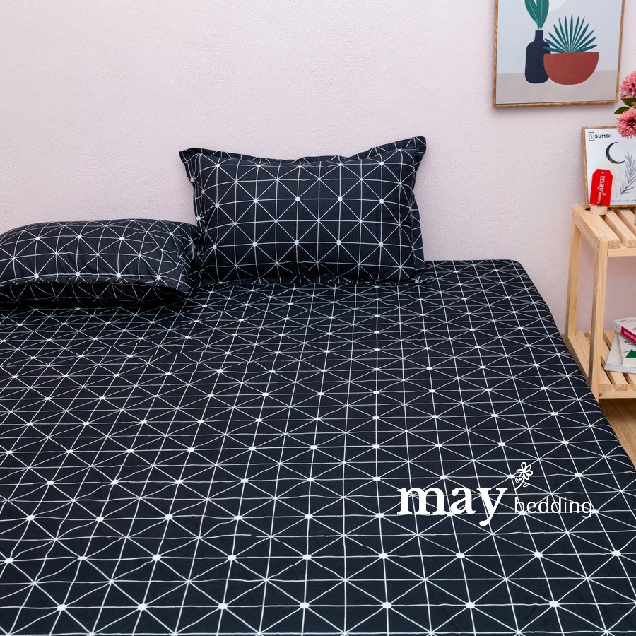 Bộ ga và vỏ gối May Bedding giường đơn 1m2 2m hoặc 2m2 x 2m poly cotton không kèm ruột gối | BigBuy360 - bigbuy360.vn