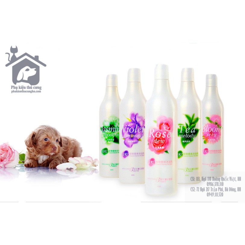 Sữa tắm cho chó mèo hương hoa Joyce &amp; Dolls 400ml - 5 mùi hương quyến rũ - Phụ kiện thú cưng Hà Nội