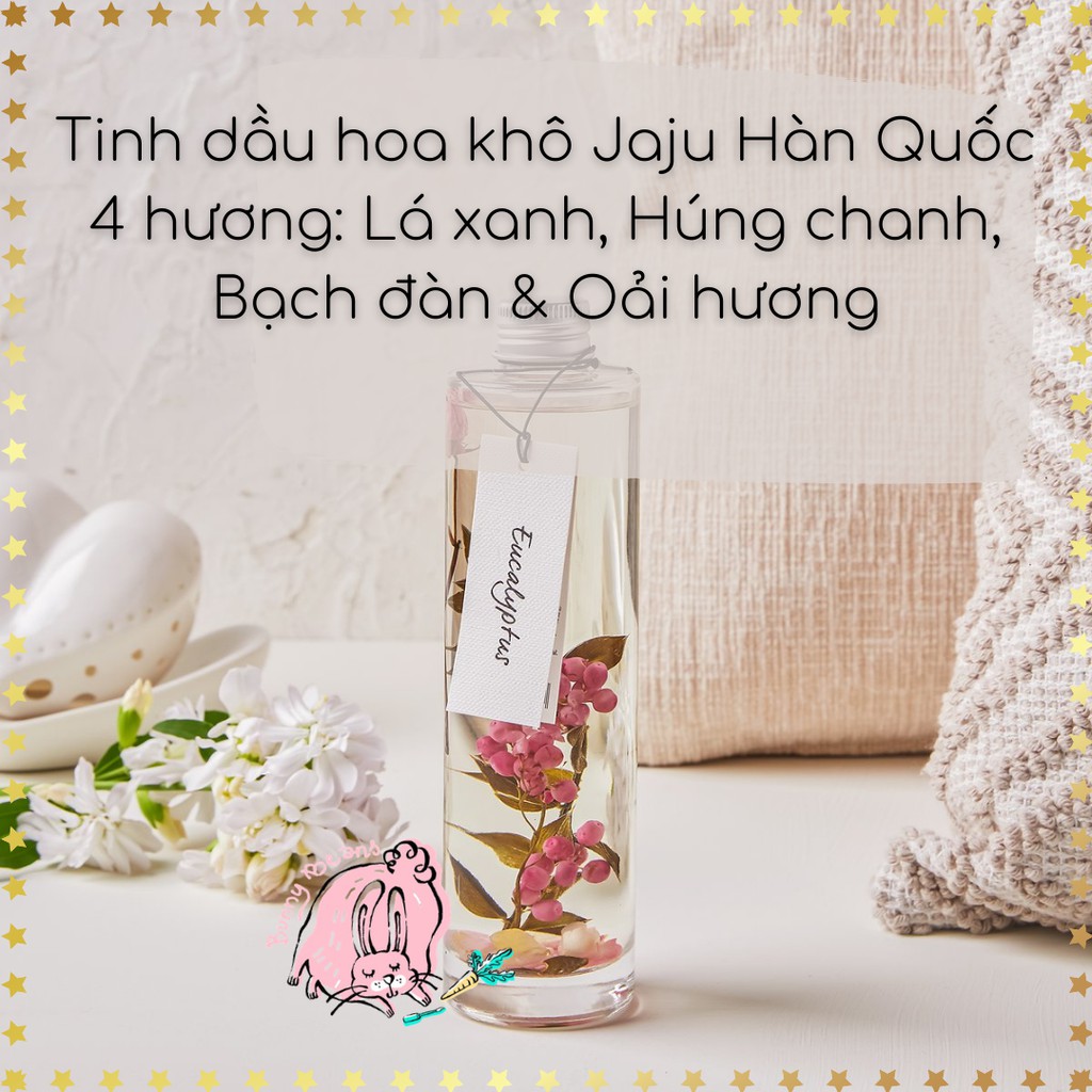 Tinh dầu khuếch tán hương hoa khô Jaju Hàn Quốc 200ml (Shop Bunny Beans)