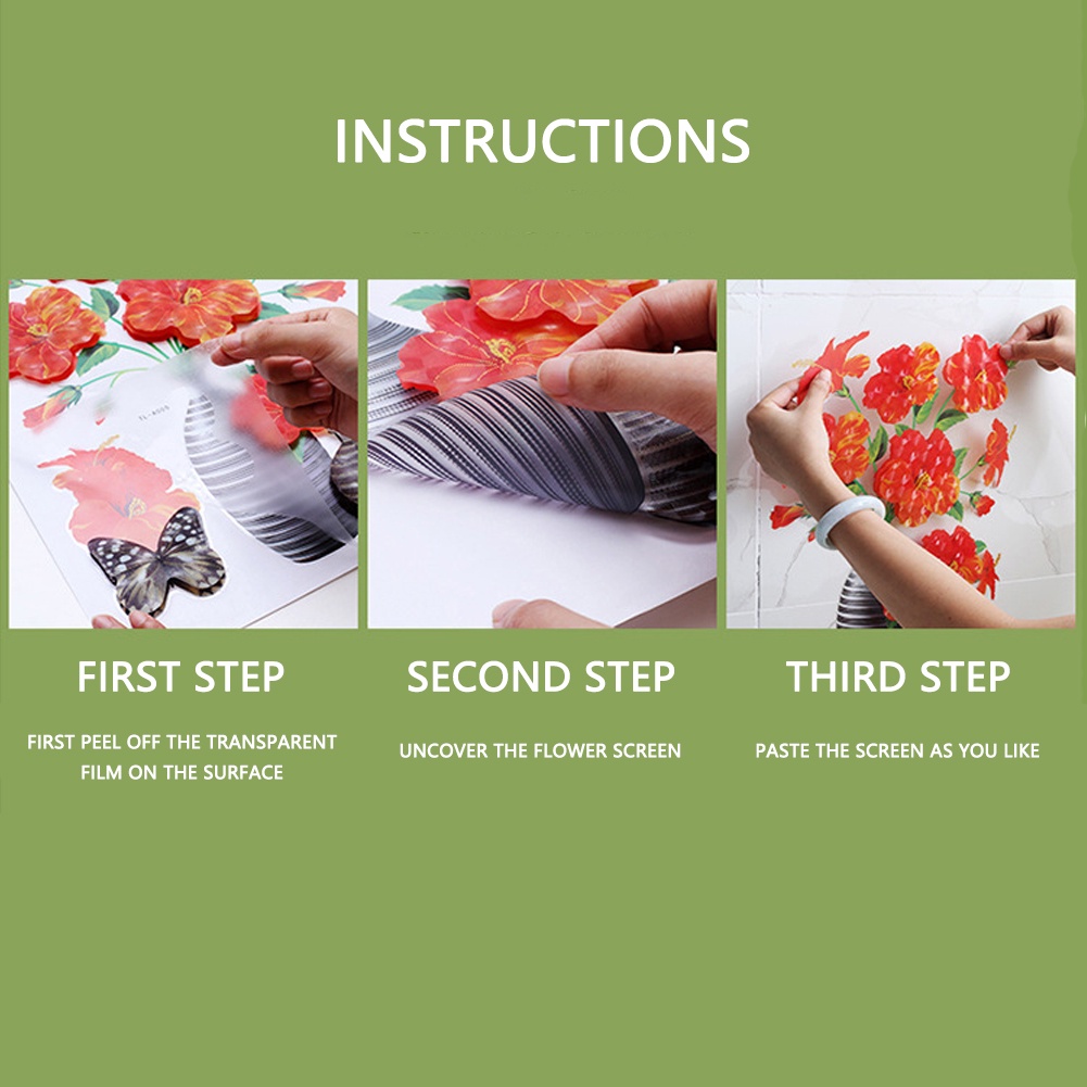 Miếng Dán Tủ Lạnh Hình Lọ Hoa 3d Chống Nước Tự Dính Trang Trí Nhà Cửa