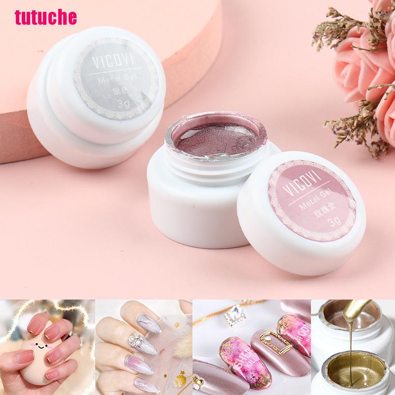 (Hàng Mới Về) Gel Sơn Móng Tay Ánh Kim Lấp Lánh Dung Tích 5ml