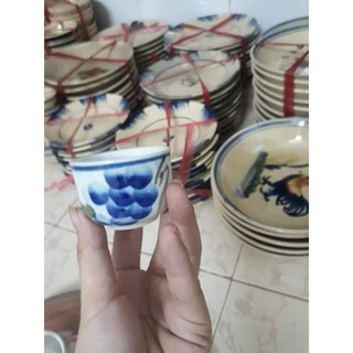 Bộ ấm trà họa tiết nho