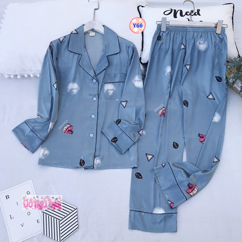 Pijama Lụa Cao Cấp Dài Tay Y6 | BigBuy360 - bigbuy360.vn